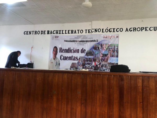 ECA Campus VII presente en el Informe de Rendición de Cuentas del Centro de Bachillerato Tecnológico Agropecuario No. 23