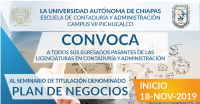 SEMINARIO DE TITULACIÓN DEL 18 DE NOVIEMBRE AL 20 DE DICIEMBRE