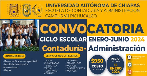 Convocatoria de Admisión Ciclo Enero Junio 2024