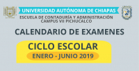 Calendario de Exámenes Escolar Ciclo Escolar Enero-Junio 2019