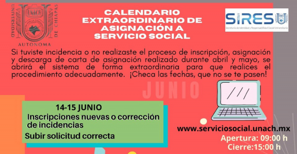 AVISO URGENTE A LOS ESTUDIANTES Y EGRESADOS QUE NO HAN REALIZADO SU SERVICIO SOCIAL