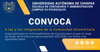 LA UNIVERSIDAD AUTÓNOMA DE CHIAPAS, CONVOCA