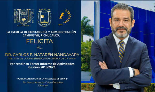 Felicitaciones al Rector por su Tercer Informe de Actividades